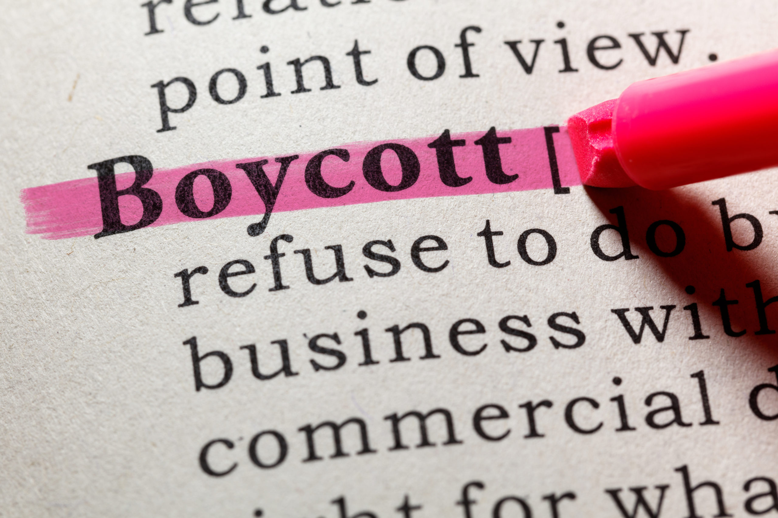The Definition of Boycott